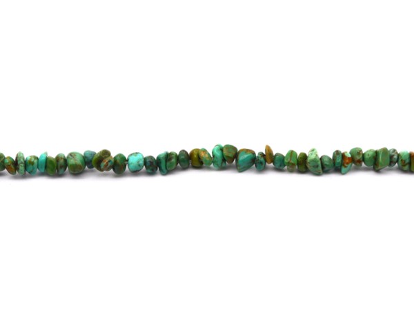 1 Strang echter Türkis, Splitter, ~6 mm, türkis/braun